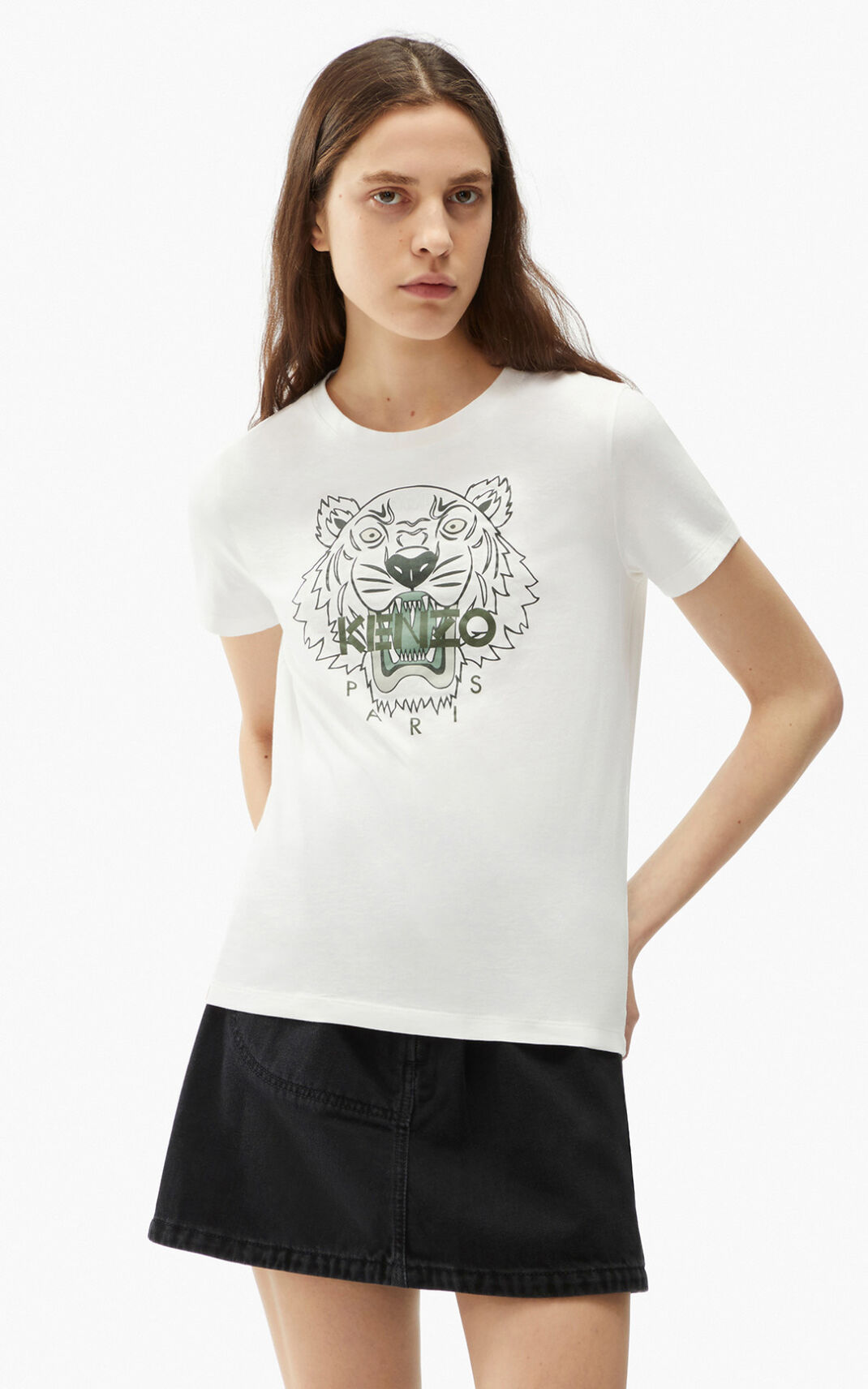 Kenzo Tiger T-shirts Dame - Hvide DK-049688